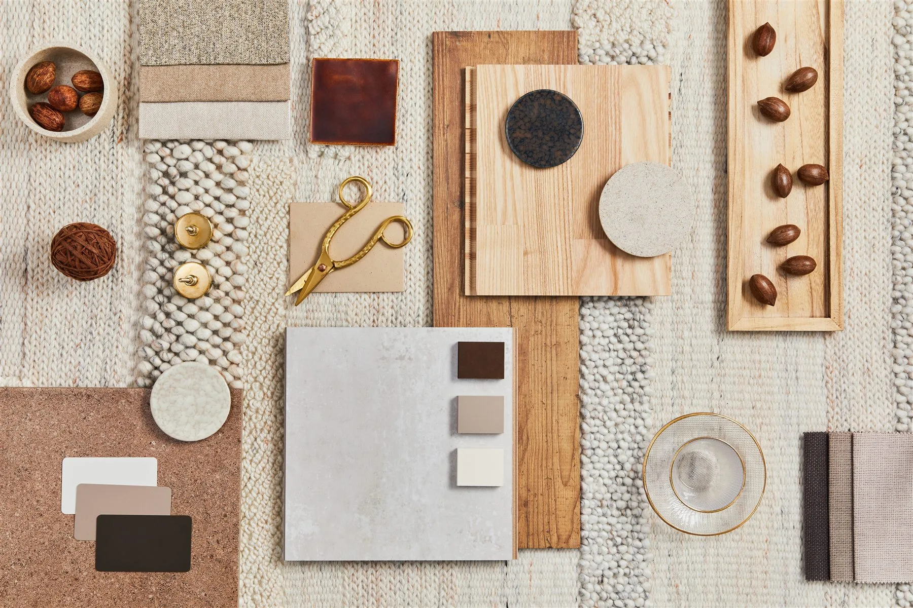 Coordinated material and finish samples for project planning